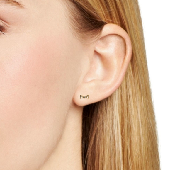 SALE Kate Spade Ready Set Bow Pave Bow Studs - Picture 5 of 7